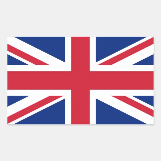 Verenigd Koninkrijk Union Jack Vlag van Britse Kol Rechthoekige Sticker (Voorkant)
