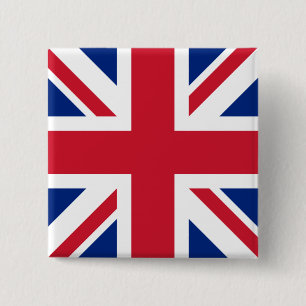 Verenigd Koninkrijk Union Jack Vlag van Britse Kol Vierkante Button 5,1 Cm
