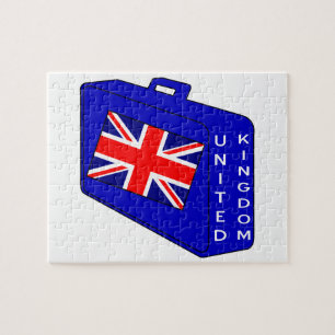 Verenigd Koninkrijk Vlag Blauwe Bagage Legpuzzel
