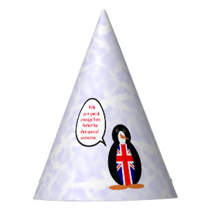 Verenigd Koninkrijk Vlag Feestdag Mevrouw Pinguïn Feesthoedjes