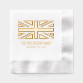 Verenigd Koninkrijk Vlag Union Jack Naam Datum Folie Servetten (Voorkant)