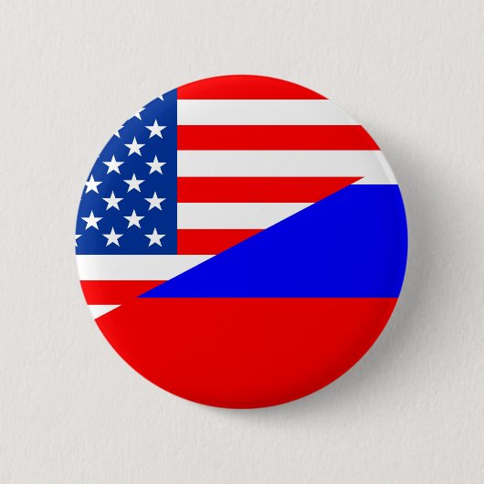 verenigd staat amerika rusland halve vlag verenigd ronde button 5,7 cm (Voorkant)