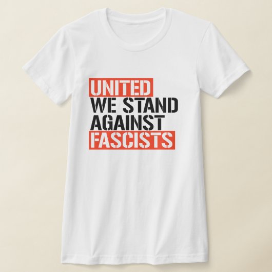 VERENIGD ZIJN WE TEGEN HET FASCISME T-SHIRT (Laagn)