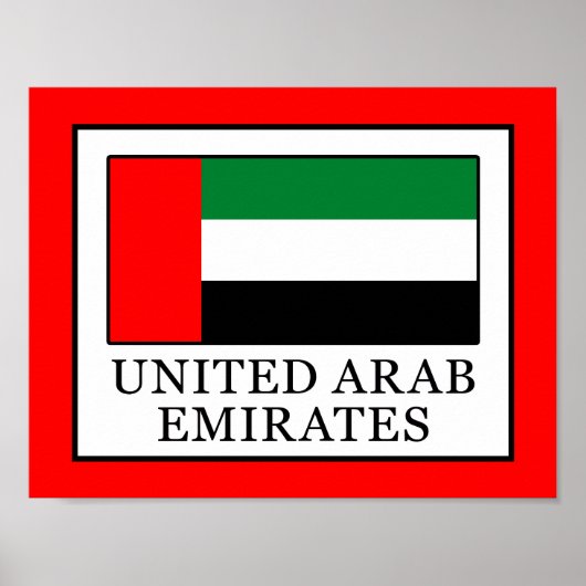 Verenigde Arabische Emiraten Poster (Voorkant)