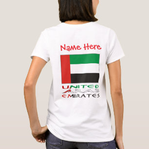 Verenigde Arabische Emiraten VAE Vlag Rood Persona T-shirt