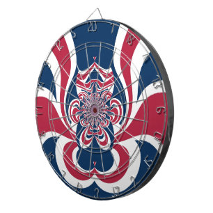 Verenigde kleuren: kleurrijk globaal patroon dartbord