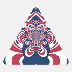 Verenigde kleuren: kleurrijk globaal patroon driehoek sticker