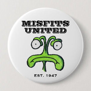 VERENIGDE MISFITS-toets Ronde Button 4,0 Cm