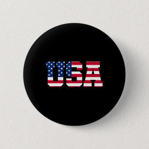 Verenigde Staten 1 Patriottische Amerikaanse Vlag  Ronde Button 5,7 Cm