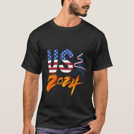Verenigde Staten 2024 Pairs Olympisch T-shirt (Voorkant)