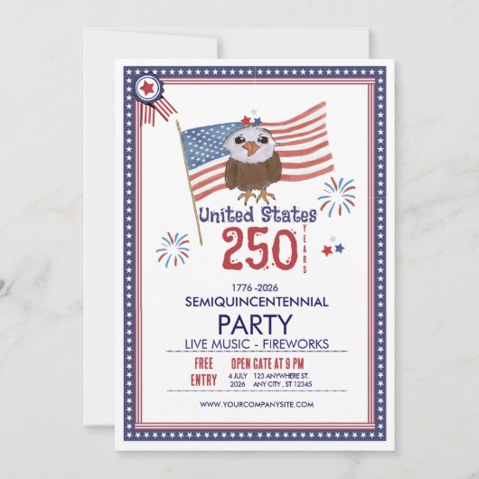 Verenigde Staten 250 jaar vrijheid Kaart (Voorkant)