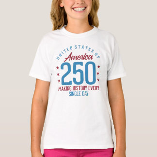 Verenigde Staten 250e Verjaardag Geschiedenis Make T-shirt