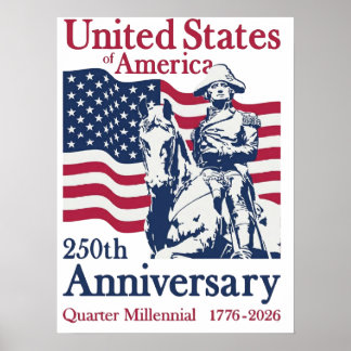 Verenigde Staten 250e Verjaardag Herdenkings Kunst Poster