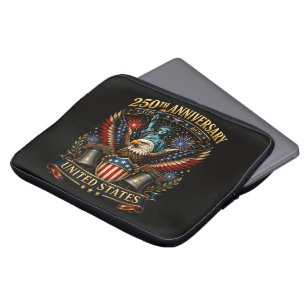 Verenigde Staten 250e Verjaardag Patriottische Ade Laptop Sleeve