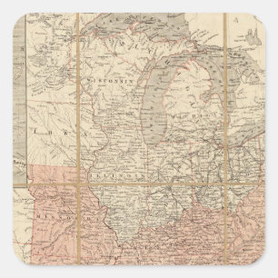 Verenigde Staten 37 Vierkante Sticker