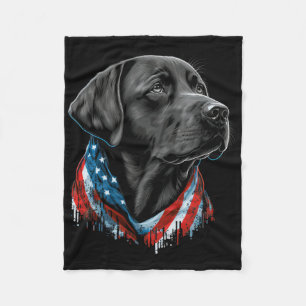 Verenigde Staten 4 juli Black Patriotic American L Fleece Deken
