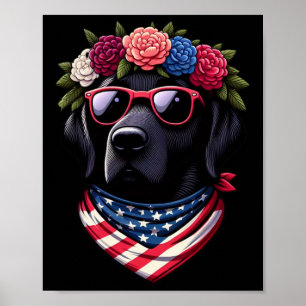 Verenigde Staten 4 juli Black Patriotic American L Poster