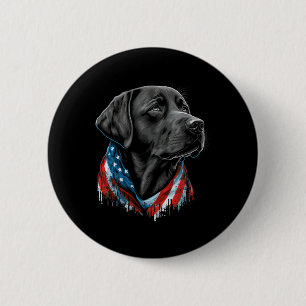 Verenigde Staten 4 juli Black Patriotic American L Ronde Button 5,7 Cm
