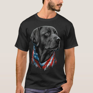 Verenigde Staten 4 juli Black Patriotic American L T-shirt