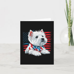 Verenigde Staten 4 juli West White Terrier Amerika Kaart