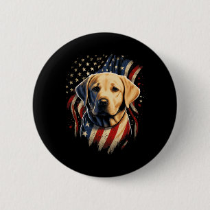 Verenigde Staten 4 juli Yellow Patriotic American Ronde Button 5,7 Cm