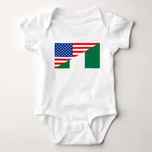 verenigde staten - amerika nigeria halve vlag vere romper