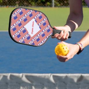Verenigde Staten Amerika Vlag Rood Gepersonaliseer Pickleball Paddle