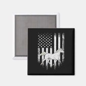 Verenigde Staten Amerikaanse vlag Arabische paard Magneet (Voorkant / Achterkant)
