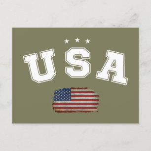 Verenigde Staten Amerikaanse Vlag Patriottische Ve Briefkaart