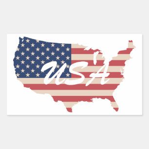 Verenigde Staten Amerikaanse Vlag Verenigde Staten Rechthoekige Sticker
