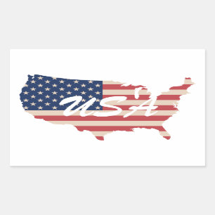Verenigde Staten Amerikaanse Vlag Verenigde Staten Rechthoekige Sticker