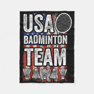 Verenigde Staten Badminton Team American Flag Funn Fleece Deken