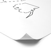 Verenigde Staten blanco kaart US overzicht poster (Hoek)