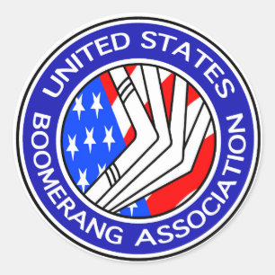 Verenigde Staten Boomerang Association ronde stick Sticker