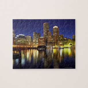 Verenigde Staten, Boston, skyline in de stad 's na Legpuzzel