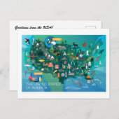 Verenigde Staten Briefkaart (Voorkant / Achterkant)