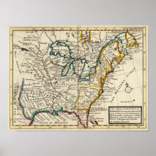 Verenigde Staten, Canada, Noord-Amerika Poster