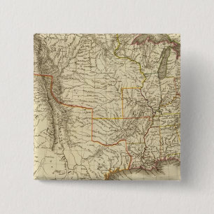 Verenigde Staten, Canada Vierkante Button 5,1 Cm