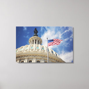 Verenigde Staten, Colombia, Washington DC, Capitol Canvas Afdruk