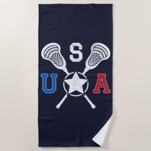 Verenigde Staten Crosskick Emblem - Lacrosse Veren Strandlaken