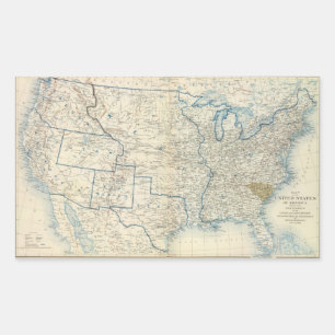 Verenigde Staten dec 1860 Rechthoekige Sticker