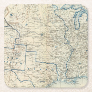 Verenigde Staten dec 1860 Vierkante Kartonnen Onderzetter