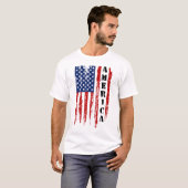 Verenigde Staten Distressed American Flag T-shirt (Voorkant volledig)