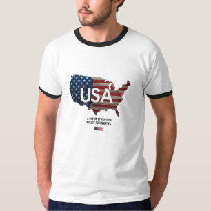 Verenigde Staten – een natie van vrijheid Retro T-shirt