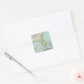 Verenigde Staten en Bahama's Vierkante Sticker (Envelop)