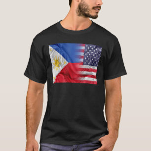 Verenigde Staten Filippijnen Vlag voor Filippijns T-shirt