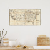 Verenigde Staten, gebieden Poster (Keuken)