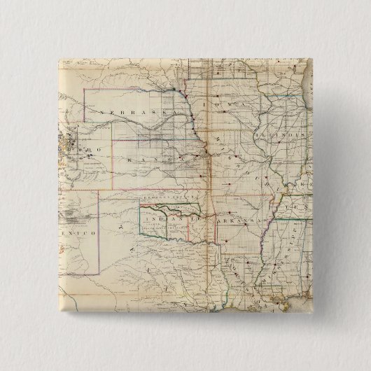 Verenigde Staten, gebieden Vierkante Button 5,1 Cm (Voorkant)