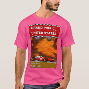 Verenigde Staten Grand Prix Auto Racing Print T-shirt