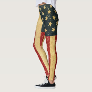 Verenigde Staten Grunge Flag Leggings